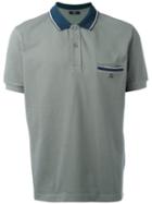 Fay Stripe-detailed Polo Shirt, Men's, Size: Xxxl, Grey, Cotton