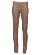 Drome Skinny Leather Trouser, Women's, Size: Large, Brown, Leather