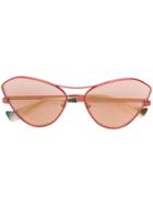 Grey Ant Cat Eye Sunglasses - Red