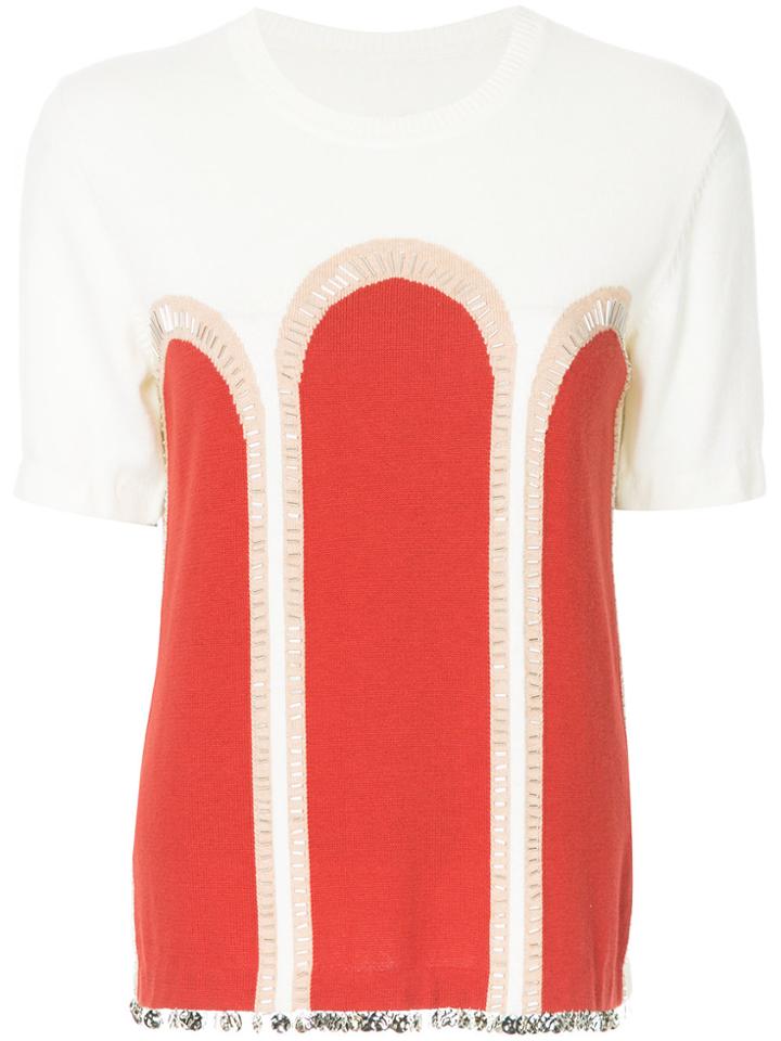 Onefifteen Embellished Knit Top - White