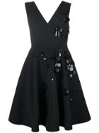 Msgm Paillette-embellished Crepe Dress - Black