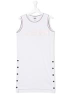 Karl Lagerfeld Kids Teen Logo Print Tank Dress - White