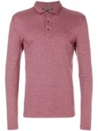 Michael Kors Long Sleeved Polo Shirt - Red