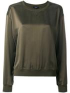 Theory Round Neck Sweatshirt - Green