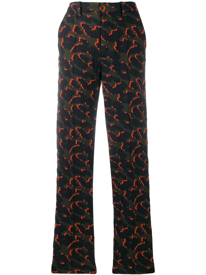 Zadig & Voltaire Leopard-jacquard Trousers - Green