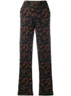 Zadig & Voltaire Leopard-jacquard Trousers - Green