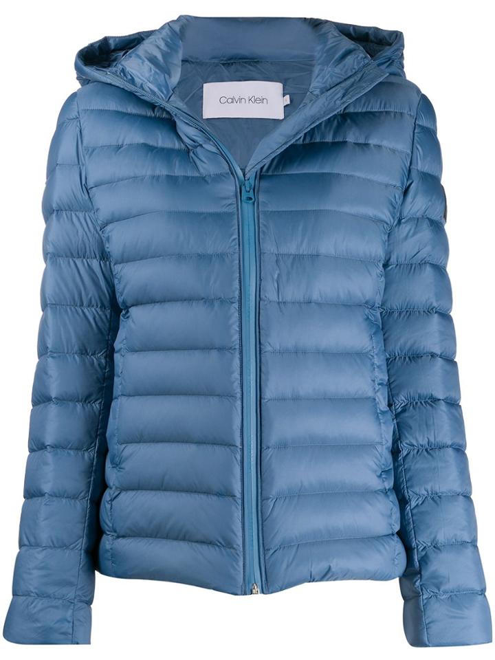 Calvin Klein Hooded Padded Jacket - Blue