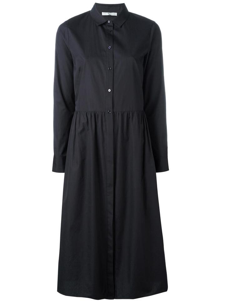 Vince Long Sleeve Shirt Dress, Women's, Size: Small, Blue, Cotton