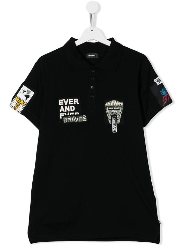 Diesel Kids Teen Tdiegoqd Polo Shirt - Black