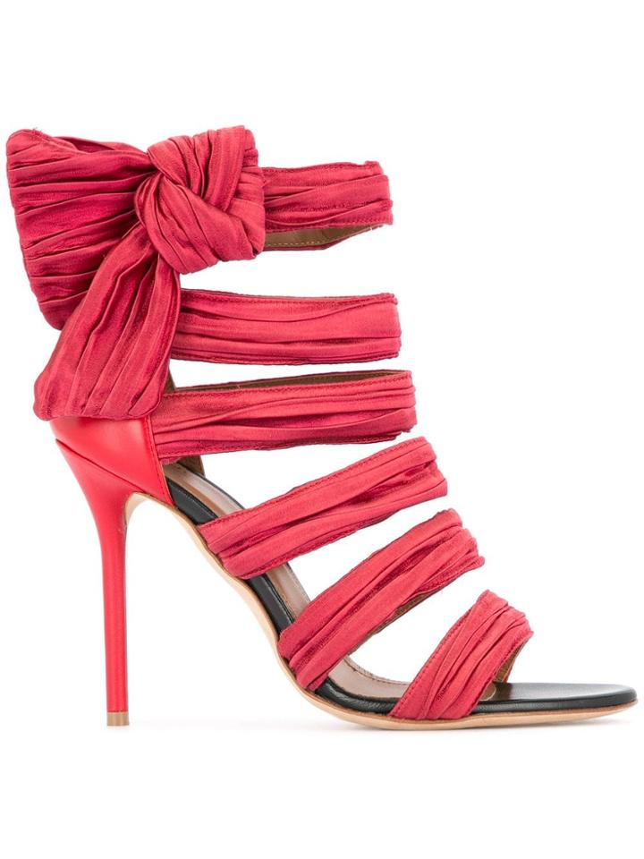 Malone Souliers By Roy Luwolt Strappy Stiletto Sandals - Red