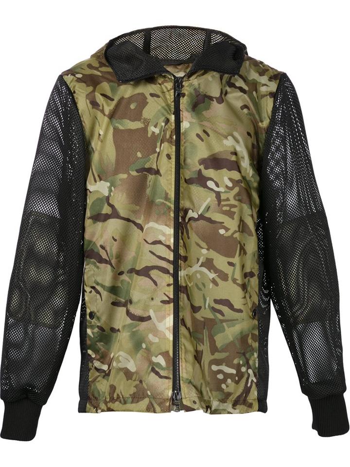 Christopher Raeburn Remade Perforated Anorak, Men's, Size: Medium, Green, Nylon/polyester
