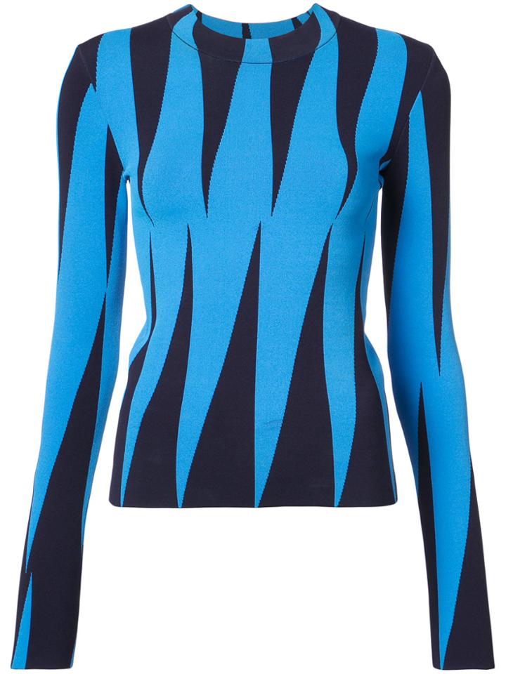 Oscar De La Renta Patterned Sweater - Blue