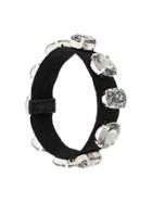 Miu Miu Embellished Strap Bracelet - Black
