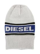 Diesel Kids - Logo Beanie - Kids - Acrylic - 46 Cm, Grey