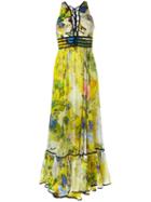 Roberto Cavalli Floral Print Sleeveless Maxi Dress, Women's, Size: 40, Silk