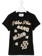 Philipp Plein Kids - Logo Embellished T-shirt - Kids - Cotton/spandex/elastane - 14 Yrs, Girl's, Black