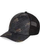 Gucci Gg Baseball Hat With Tigers - Black