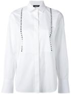 Valentino Rockstud Tuxedo Shirt, Women's, Size: 44, White, Cotton