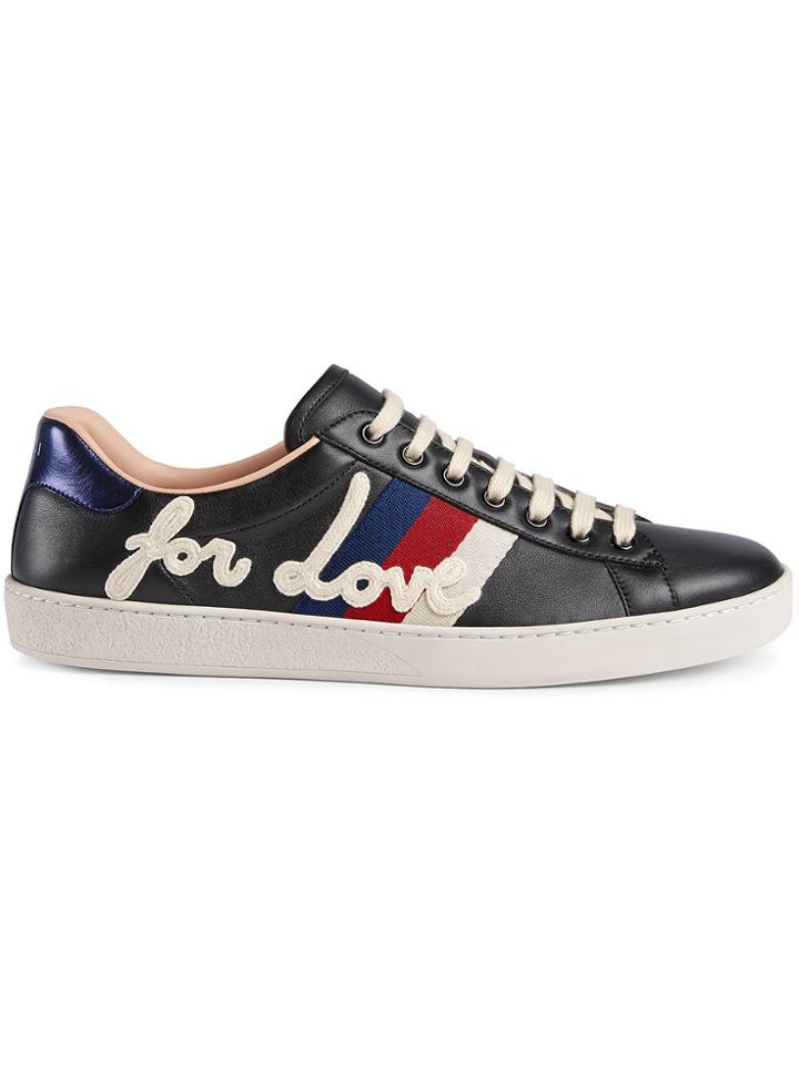Gucci Ace Embroidered Sneaker - Black