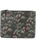 Givenchy Baboon Print Clutch, Men's, Black, Cotton/polyurethane/polyester