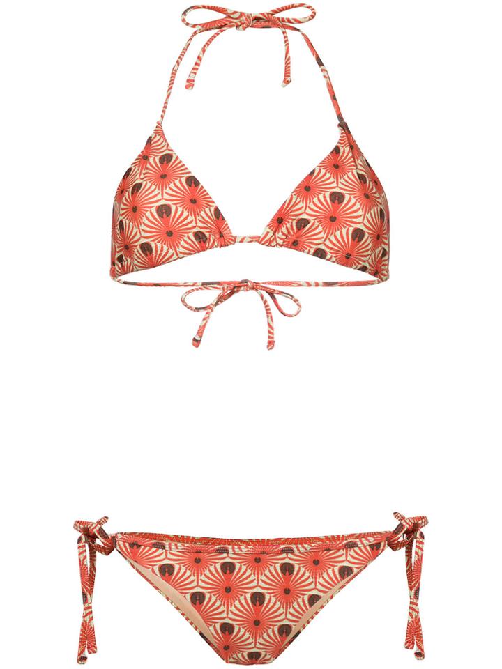 Islang All-over Print Bikini Set - Yellow & Orange