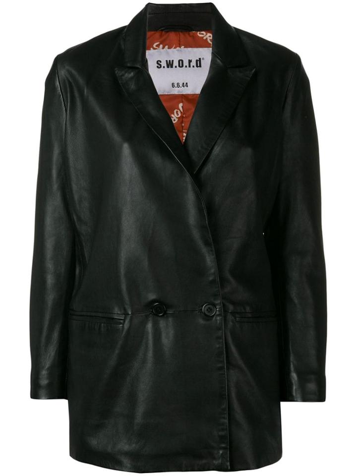 S.w.o.r.d 6.6.44 Double Breasted Blazer - Black