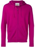 Laneus Zip Hooded Cardigan - Pink & Purple