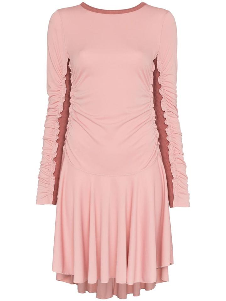 See By Chloé Ribbed Panel Mini Dress - Pink