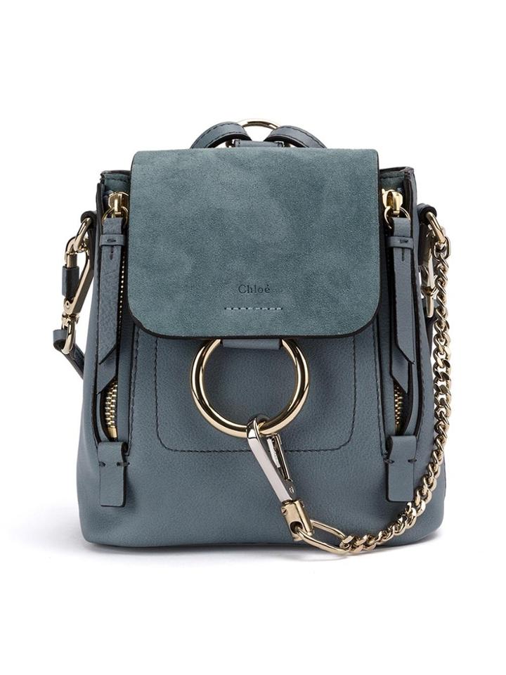 Chloé Mini Faye Backpack - Blue