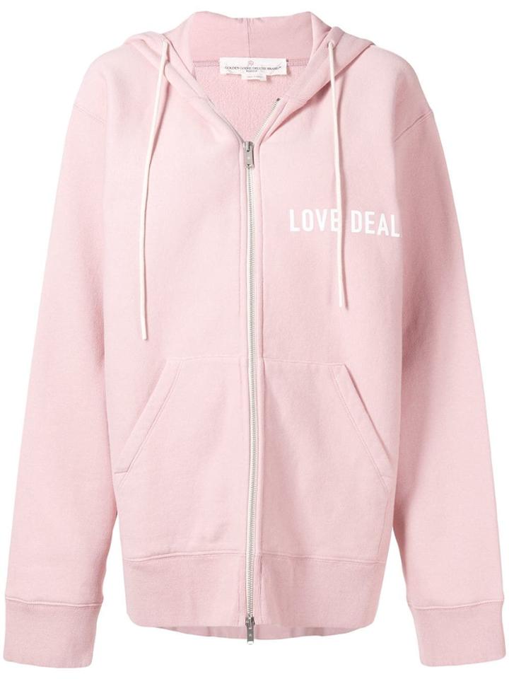 Golden Goose Deluxe Brand Love Dealer Zip-up Hoodie - Pink