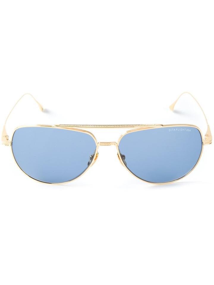 Dita Eyewear - 'flight' Sunglasses - Unisex - Titanium - One Size, Grey, Titanium