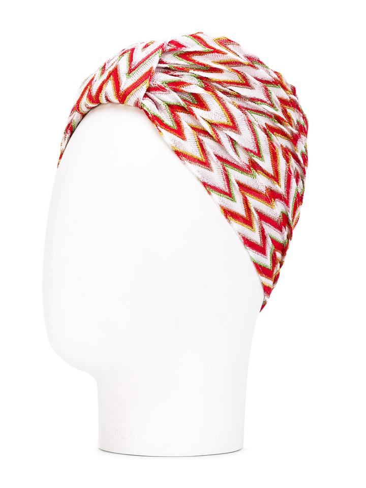 Missoni Crochet Knit Turban Headband, Women's, Grey, Rayon