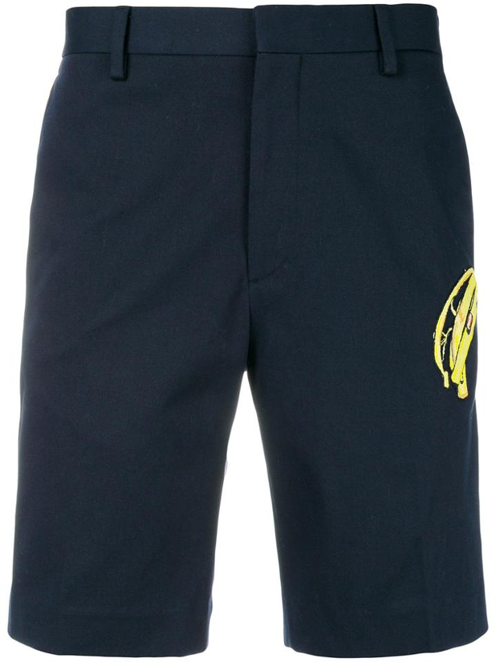 Fendi Banana Patch Shorts - Blue