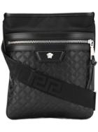 Versace Crossbody Embossed Logo Bag - Black