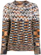 Missoni Knitted Geometric Jumper - Orange