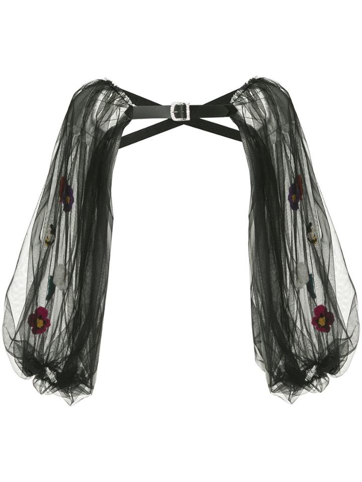 Tu Es Mon Trésor Tulle Arm Cover - Black