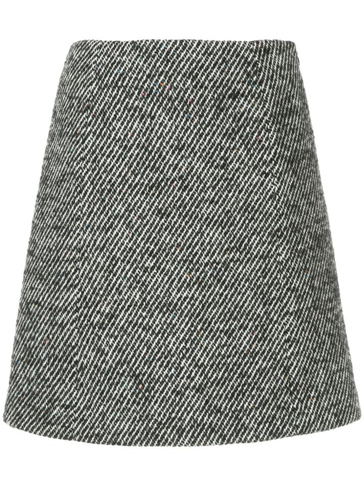 Ballsey Pattern Knit Mini Skirt - Black