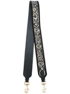 Salvatore Ferragamo Embellished Detachable Shoulder Strap, Women's, Black, Calf Leather/calf Suede/metal (other)