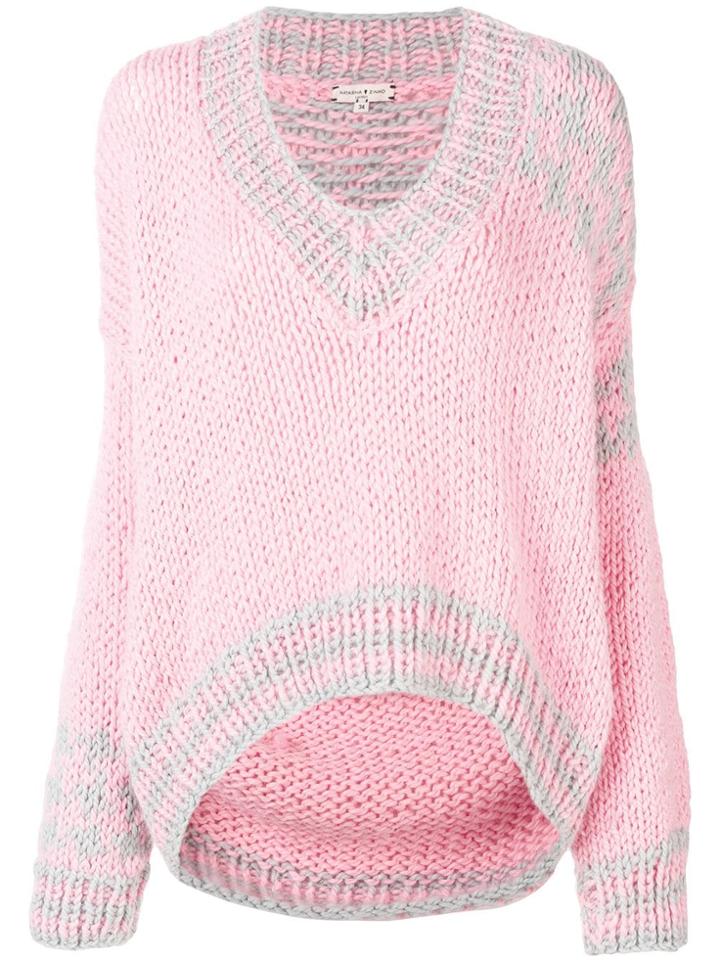 Natasha Zinko Oversized Jumper - Pink & Purple