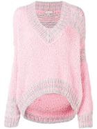 Natasha Zinko Oversized Jumper - Pink & Purple