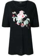 Undercover Rose Print Slouchy T-shirt - Black