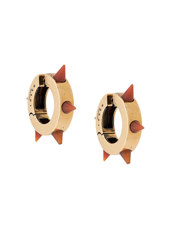 Marni Spike Stud Earrings - Orange