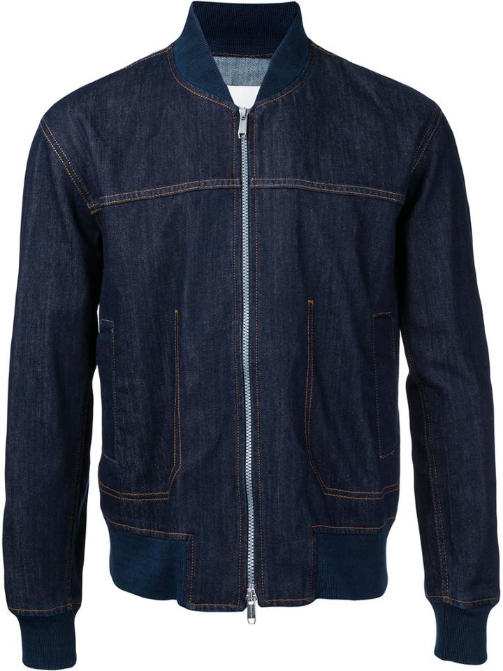 Cerruti 1881 - Denim Bomber Jacket - Men - Cotton - L, Blue, Cotton