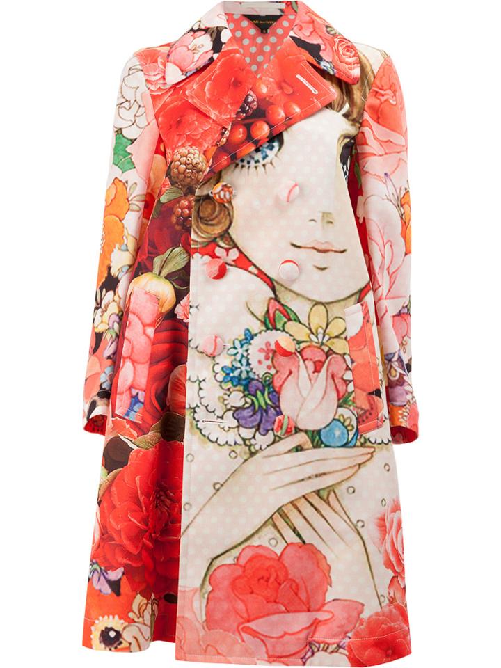 Comme Des Garçons Printed Coat - Multicolour