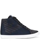 Ea7 Emporio Armani Hi-top Logo Trainers - Blue