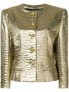 William Vintage 1986 Structured Textured Jacket - Metallic