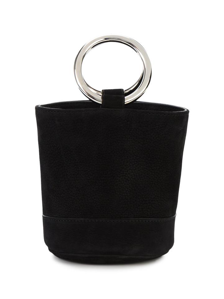 Simon Miller - Mini Black Suede Bonsai 15 Bucket Bag - Women - Suede/metal - One Size, Suede/metal