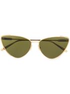 Salvatore Ferragamo Cat-eye Frame Sunglasses - Gold