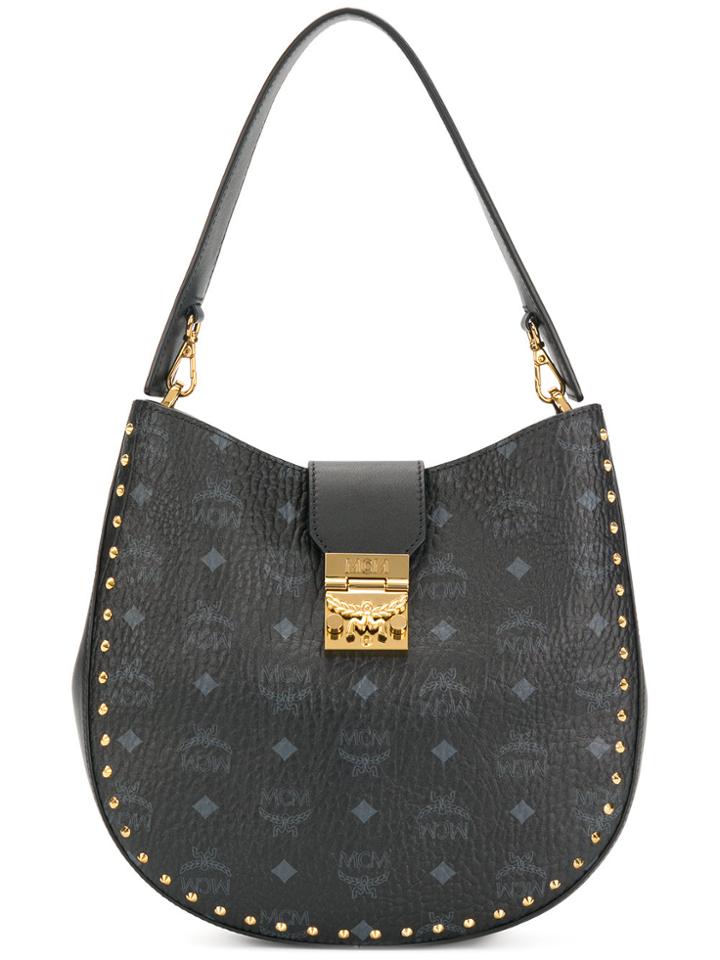 Mcm Patricia Hobo Shoulder Abag - Black