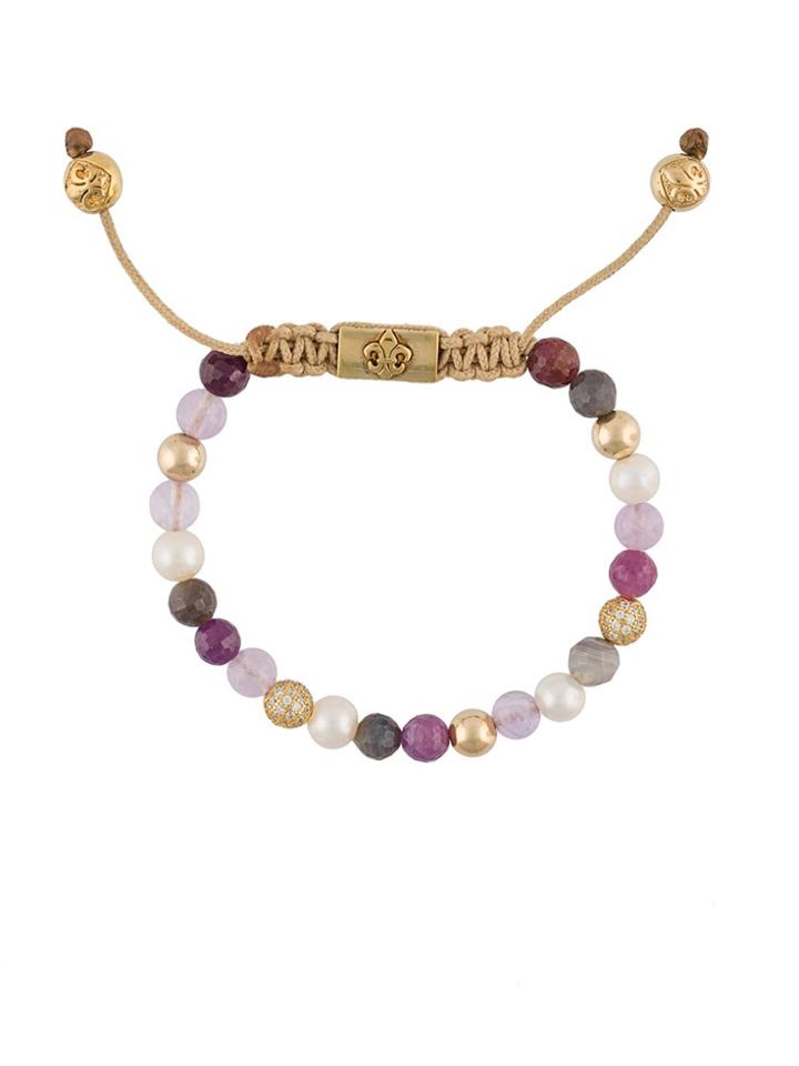 Nialaya Jewelry Beaded Bracelet - Pink & Purple